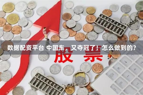 数据配资平台 中国车，又夺冠了！怎么做到的？