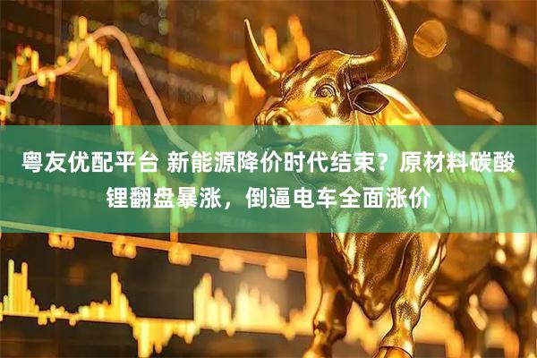粤友优配平台 新能源降价时代结束？原材料碳酸锂翻盘暴涨，倒逼电车全面涨价